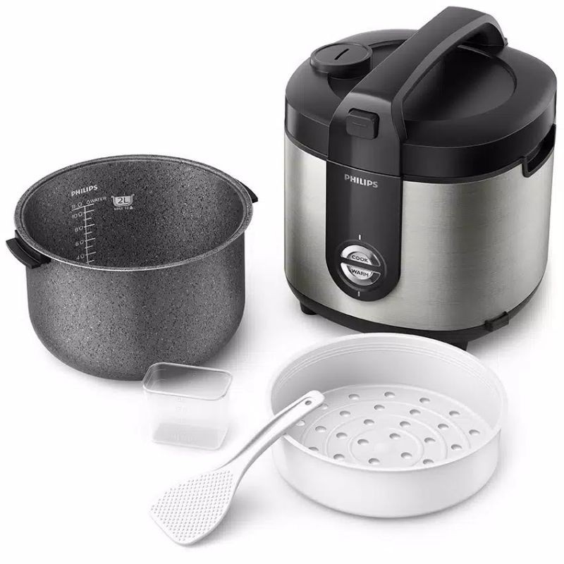PHILIPS Rice Cooker / Magic Com 2L HD3138/33 Premium Plus Silver Bandung