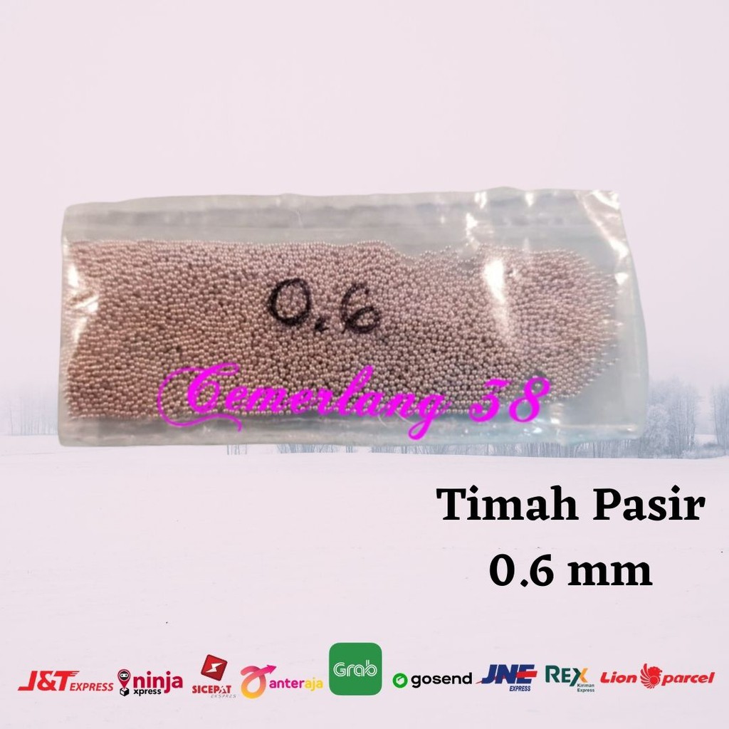 Timah Butir 0.6 mm / timah pasir 0.6 mm