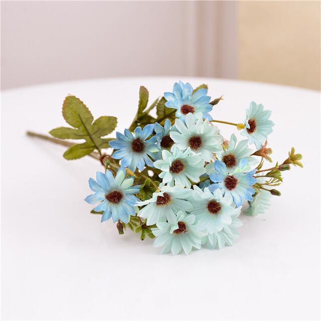 COD BUNGA MATAHARI  BUNGA TANGKAI PLASTIK BUNGA ARTIFISIAL BUNGA PAJANGAN BUNGA HIASAN BT9022-BIRU