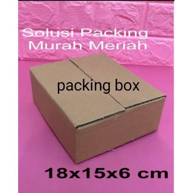 

karton/dus UK.18x15x6cm.single wall.luar polos dalem ada tulisan/gambar