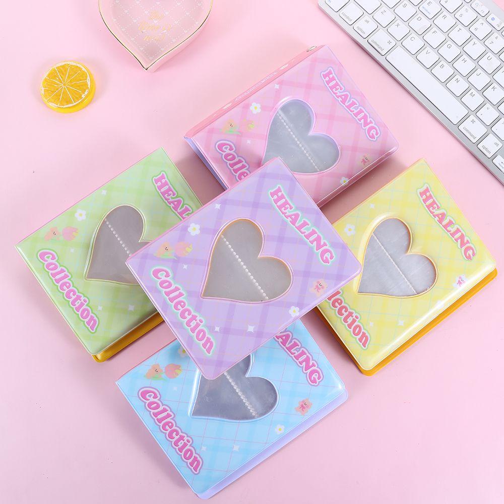 R-flower Album Foto Mini Bisa Ganti Inner Bolong Hati Kawaii Photocard Holder