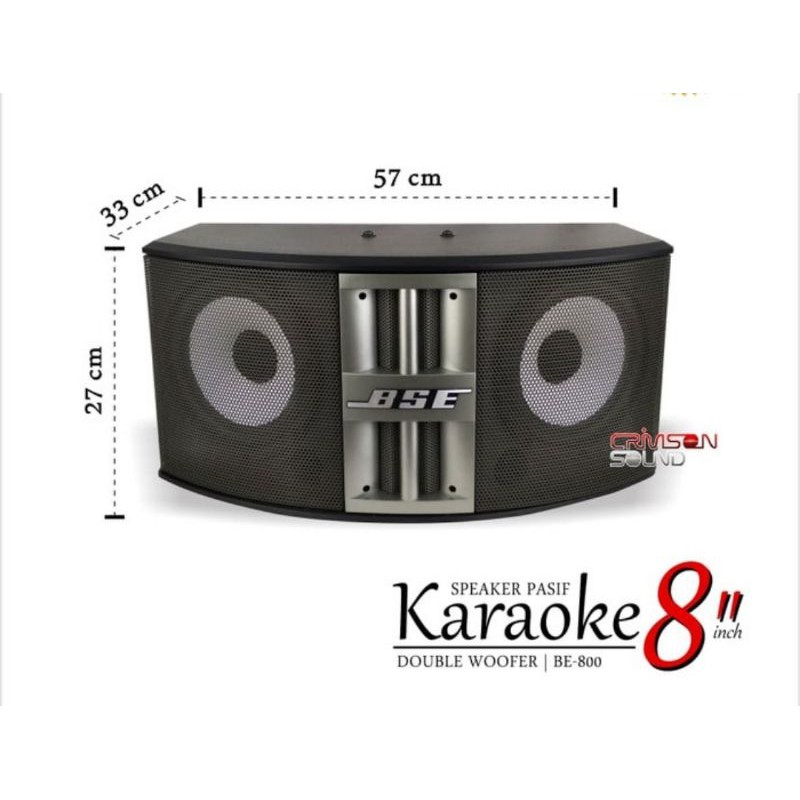 Speaker Karaoke BSE Be800 Double Woofer 8&quot;