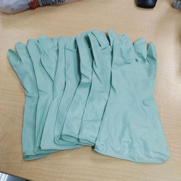 Sarung Tangan Karet Tebal Cuci Piring Baju Flock dll - Anti Air Rubber Glove Sarung Karet Cuci New