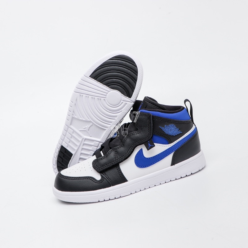 Air Jordan 1 Mid Black Racer Blue Kids