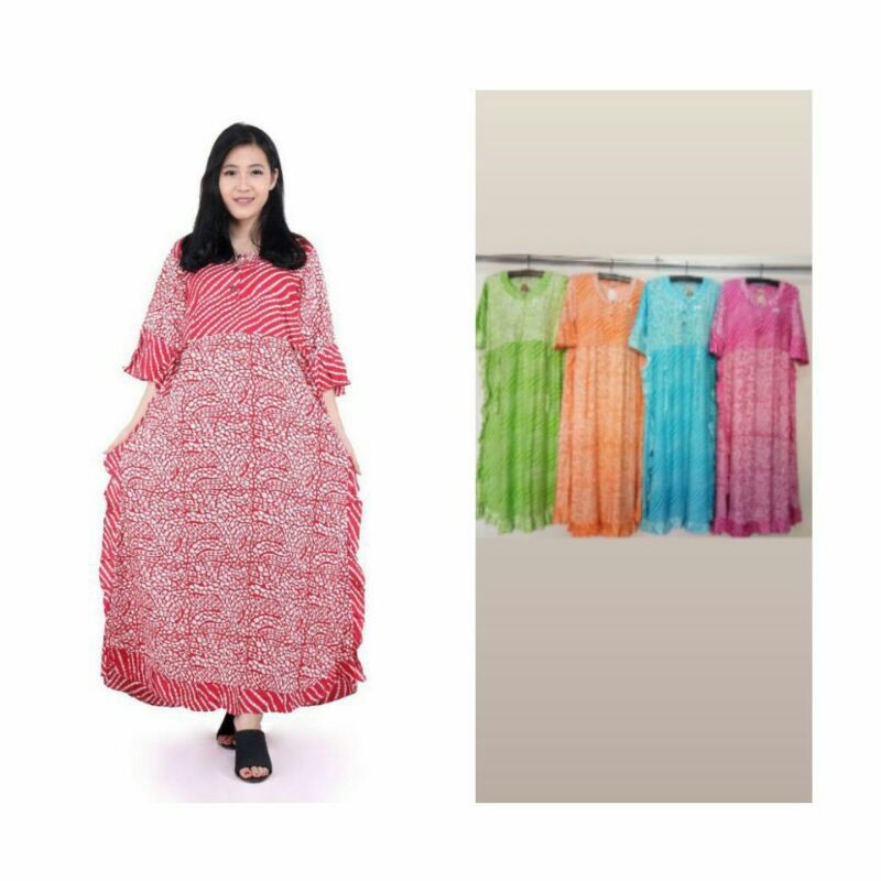 DASTER JODHA JUMBO LENGAN PANJANG MOTIF WARNA CERAH