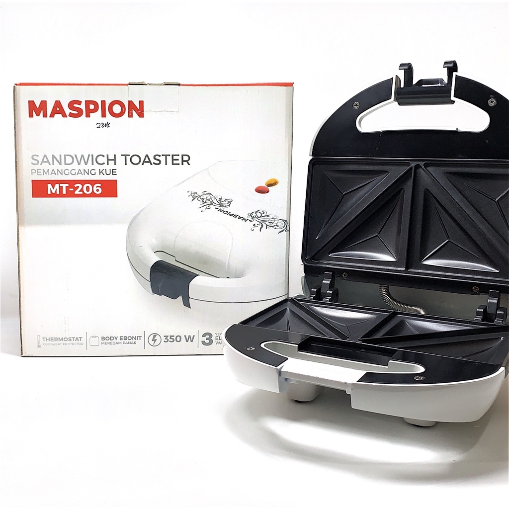 Jual Panggangan Roti Sandwich Toaster MASPION MT 206 Pemanggang Kue