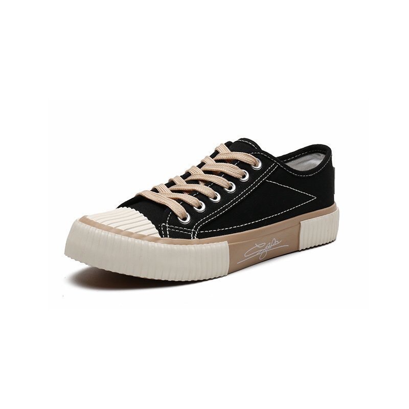 AXELINE IMPORT JOLY SEPATU SNEAKERS WANITA (FREE KAOS KAKI) PASTEL CANDY LILAC HITAM CREAM by axeline-Hitam