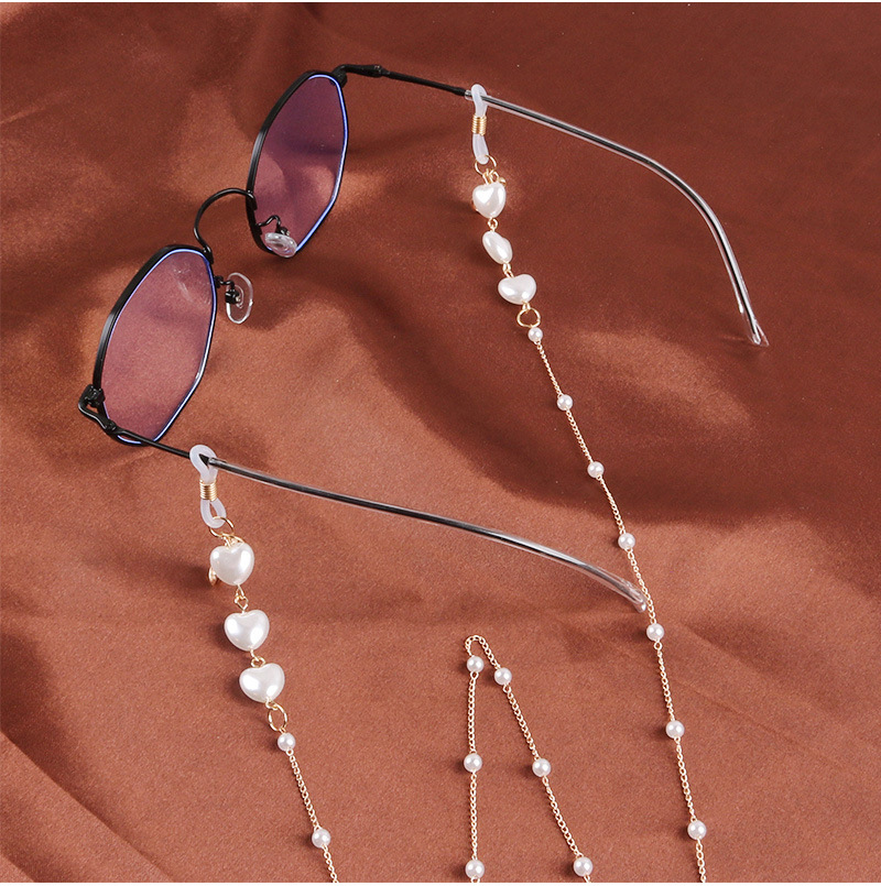 Glasses Chain Hanging Neck Mask Anti-lost Rope Dual Purpose Pearl Lanyard 75cm