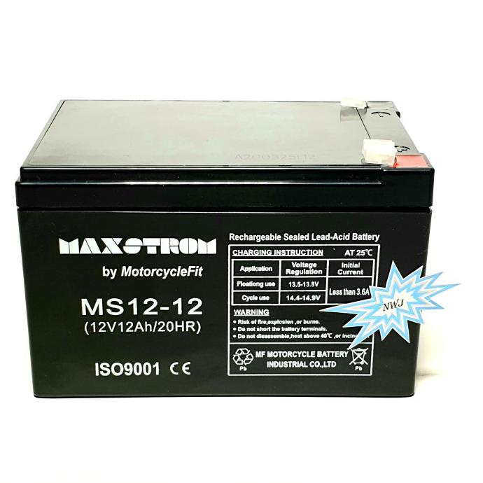 Aki 12V-12Ah, 6Dzm12, 6Dzm14 Aki Kering Sepeda Listrik Selis,Timbangan Ready Stok