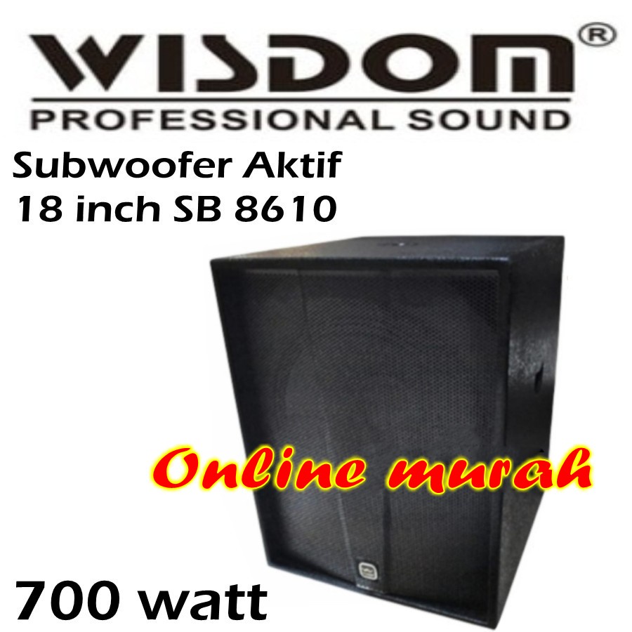 subwoofer aktif wisdom sb 8610 wisdom sb8610 18 in aktif 1 bh original