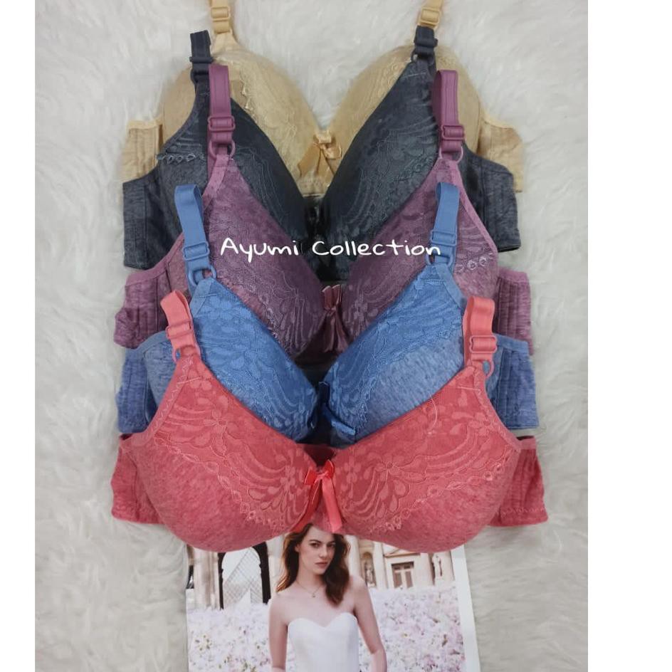 ✴ Bra BH Fashion Wanita Bra wanita BH Busa Tipis Tanpa Kawat RENDA BRUKAT 268 ★