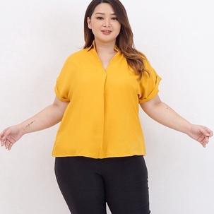 05 BAJU BLOUSE BLUS ATASAN WANITA JUMBO BIG SIZE LD 120cm XXL XXXL BAJU KERJA KANTOR PESTA FORMAL IB