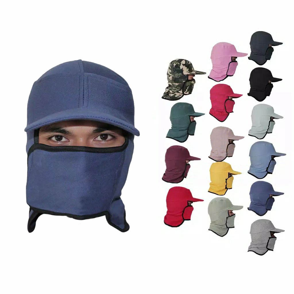 Topi Mancing anti UV Masker Jepang Outdoor Hat