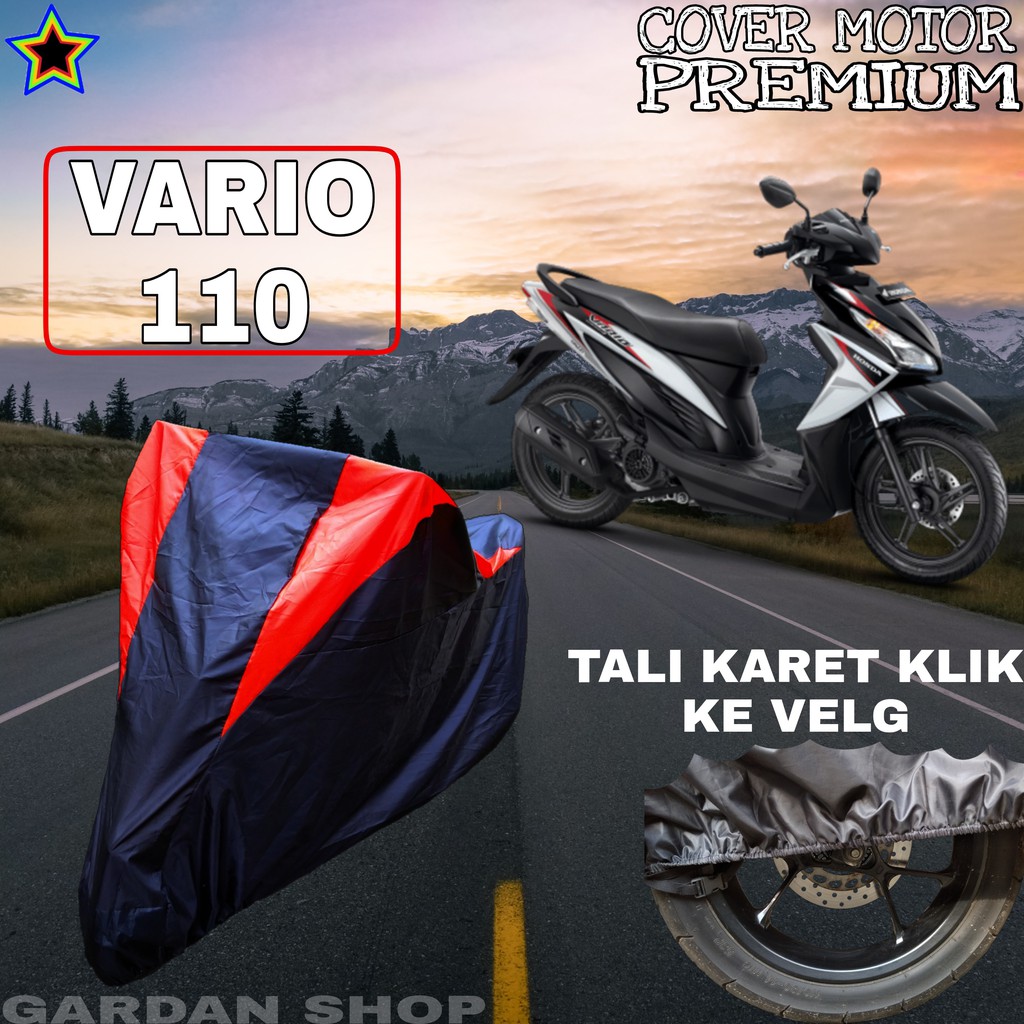 Sarung Motor VARIO 110 Hitam MERAH Body Cover Penutup Pelindung Motor Vario PREMIUM