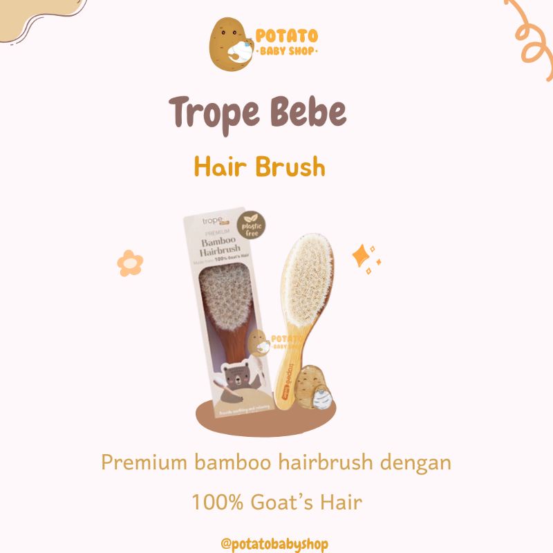 Tropee Bebe - Bamboo Hair Brush / Hairbrush Sisir Bayi