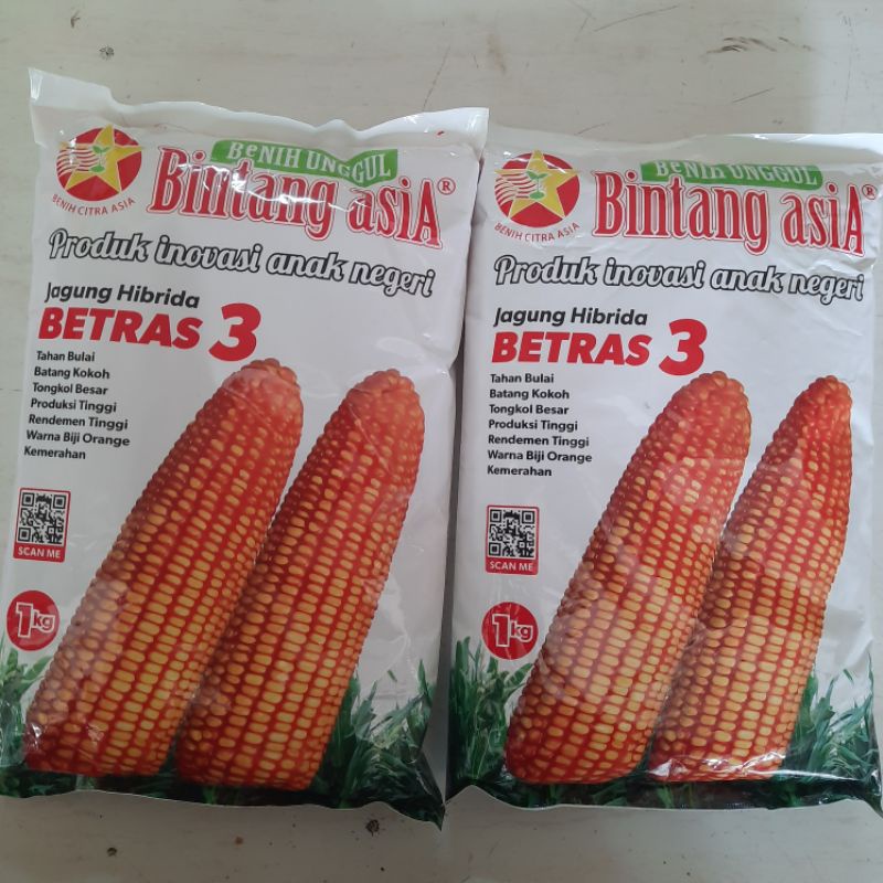 Benih Jagung Hibrida BETRAS isi 1 Kg Bibit Jagung Hibrida Produk Bintang Asia