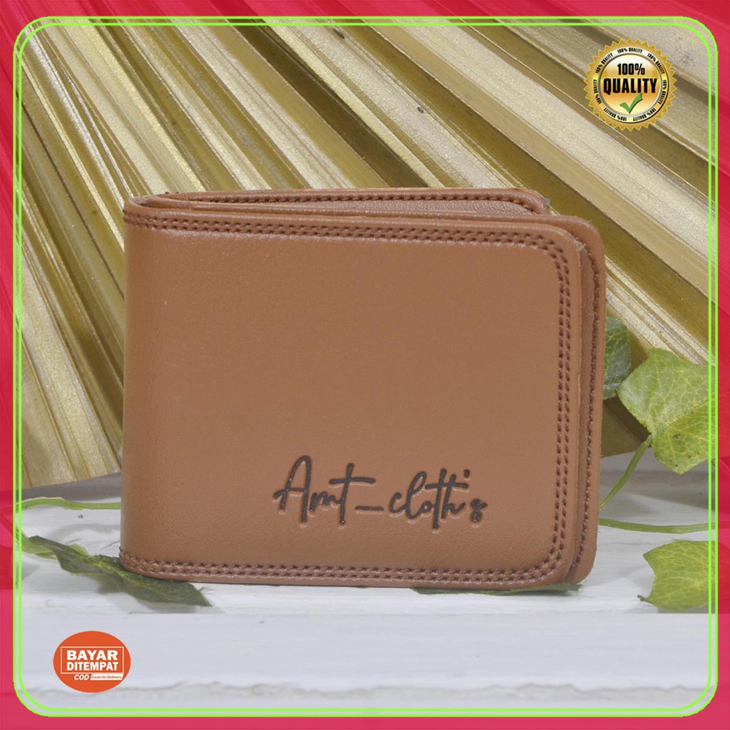 Terbaru !! Dompet Pria Lipat Tiga Kulit PVC kasual COD