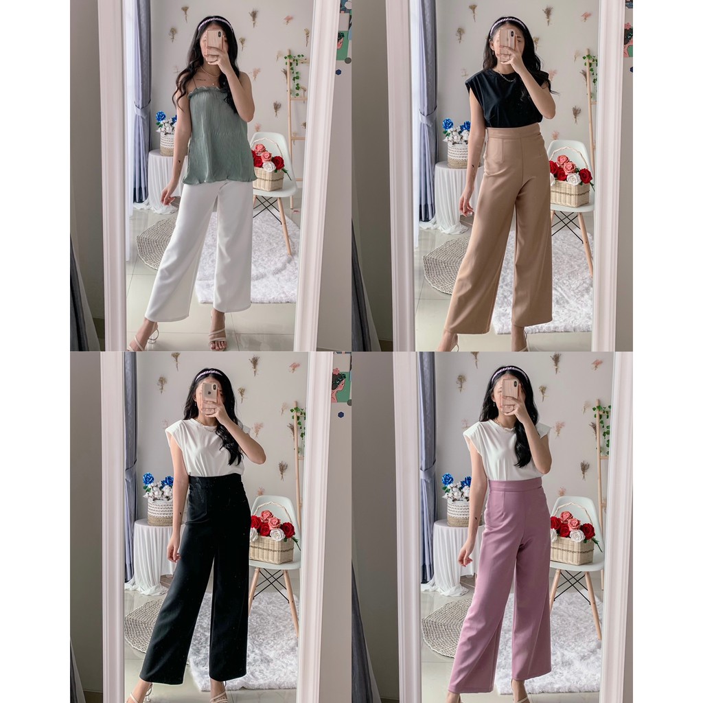 Sweet Berry - Petite Kulot / Celana Kulot Panjang Bahan Scuba