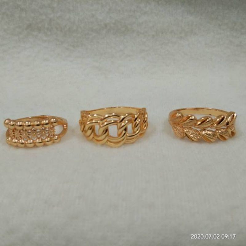 CINCIN WANITA MOTIF LAPIS EMAS 24K PREMIUM