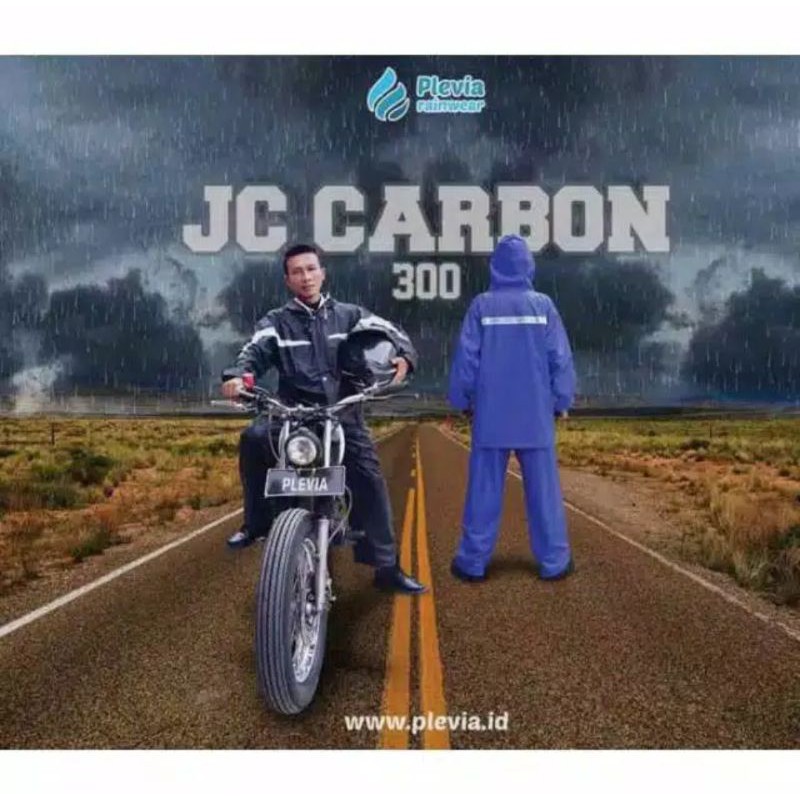 Jas Hujan Jaket Celana Plevia Carbon 300 Jas Hujan Dewasa Murah Jas Hujan Termurah