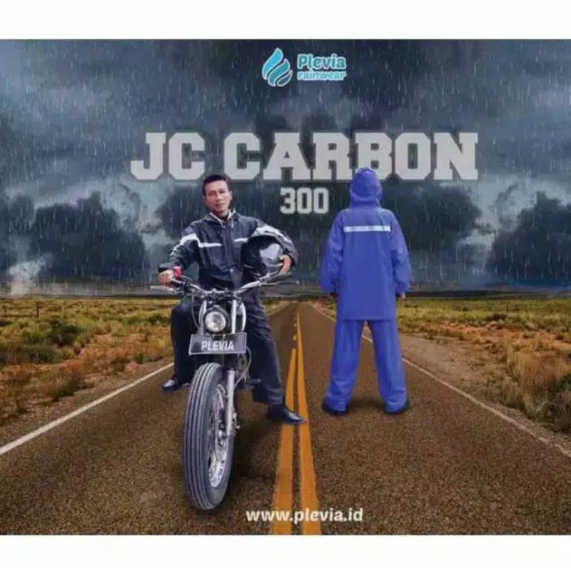 Jas Hujan Jaket Celana Plevia Carbon 300 Jas Hujan Dewasa Murah Jas Hujan Termurah