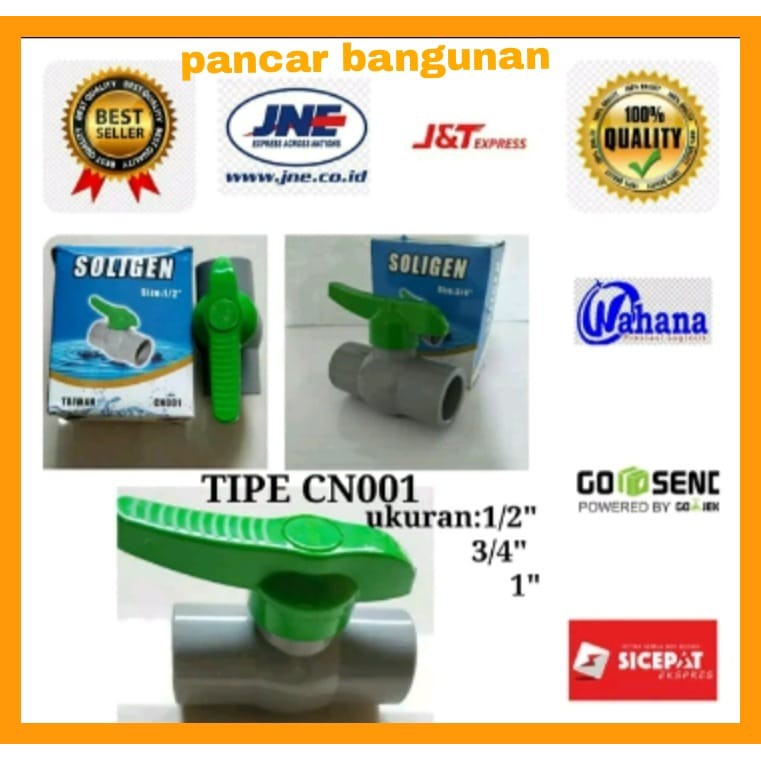 STOP KRAN 1 INCH PVC SOLIGEN - STOP KRAN 1 INCH SOLIGEN - STOP KRAN 1 INCH - BALL VALVE PVC - STOP K