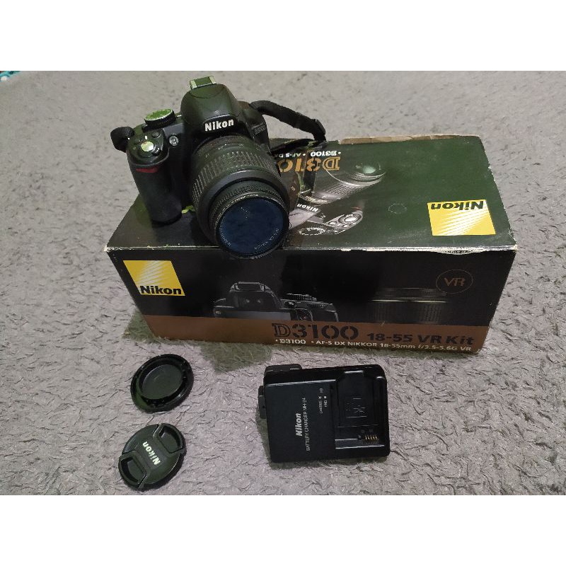 kamera Nikon D3100 komplit dus bekas berkualitas