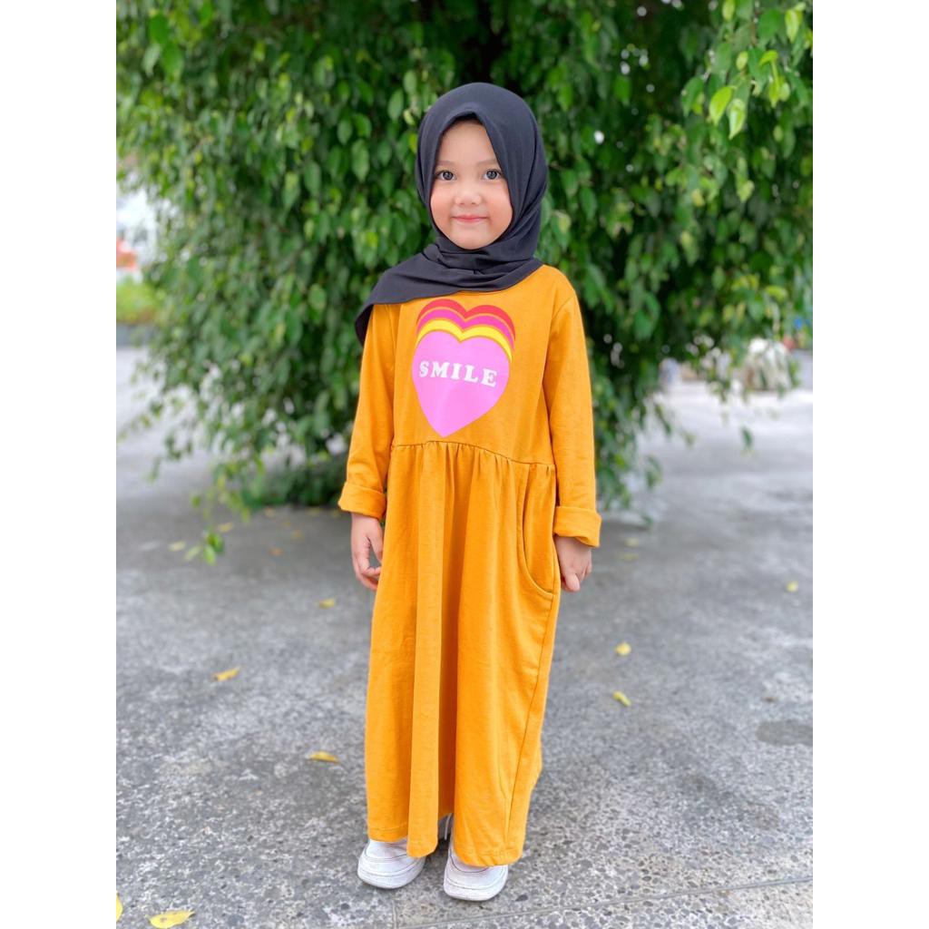 Gamis Anak Ataya Bahan Kaos Gamis Anak Size  2,4,6,8,10 Tahun