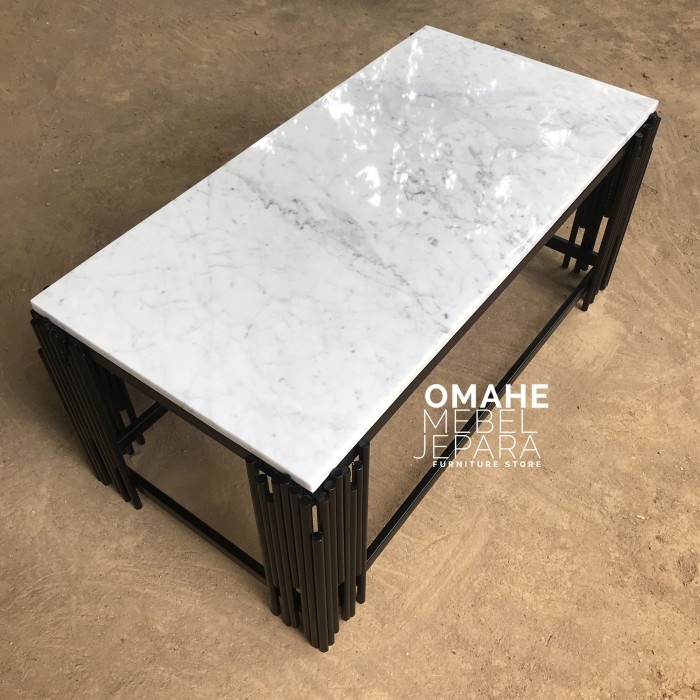 Meja marmer persegi / Meja tamu marmer / Meja kopi marmer