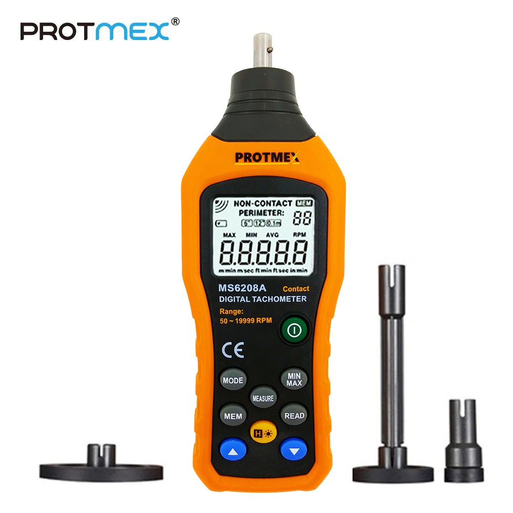 Jual Protmex MS6208A Digital Tachometer,Contact Measurement Speed Tach