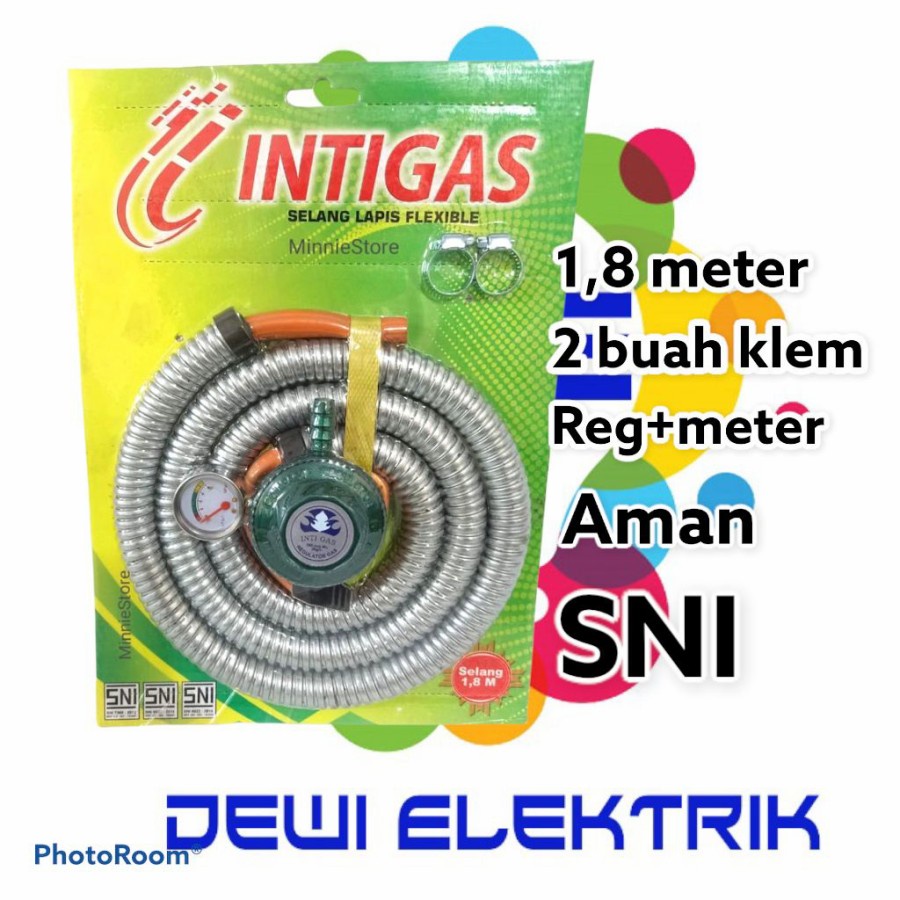 IntiGas Paket Selang Regulator Gas Meter - Inti Gas Anti Tikus Metal