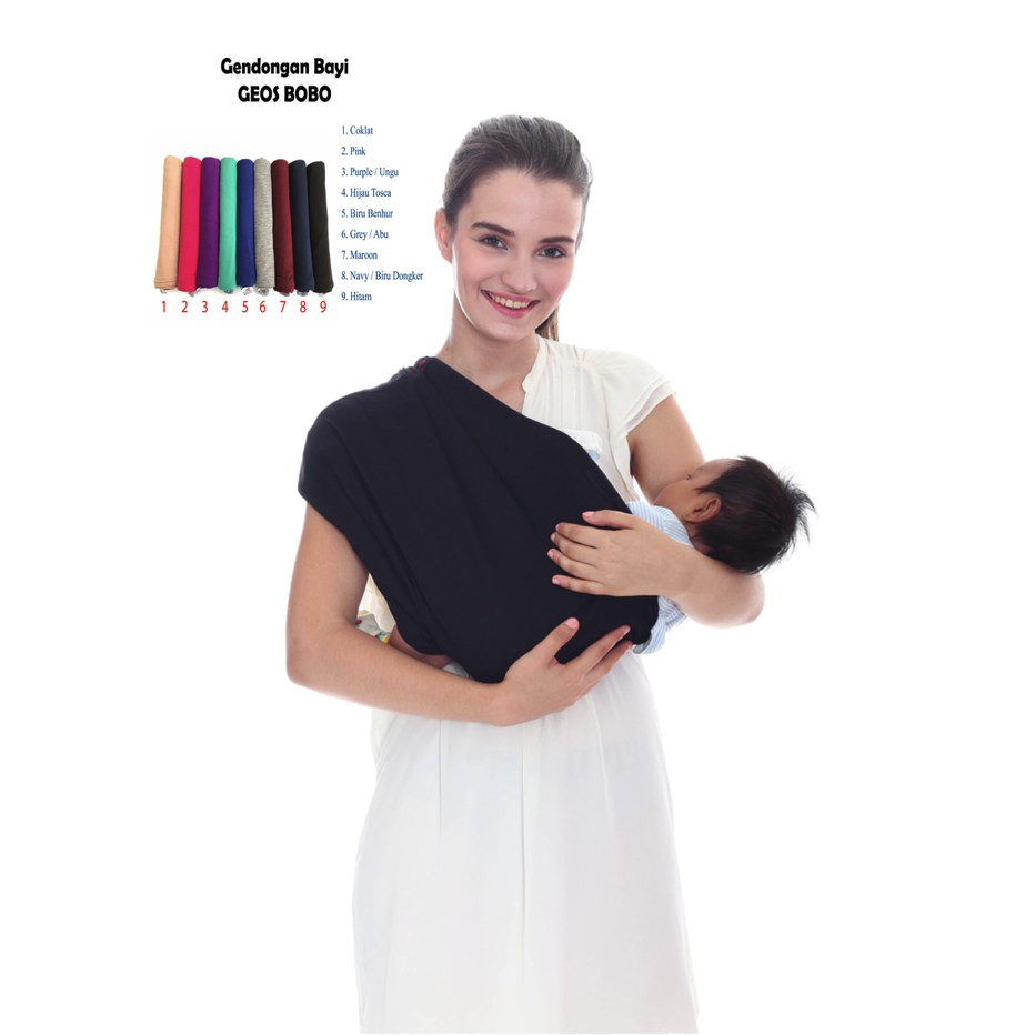 Gendongan Kaos Bobo / GEOS BoBo / Gendongan Bayi Premium Baby Sling Baby