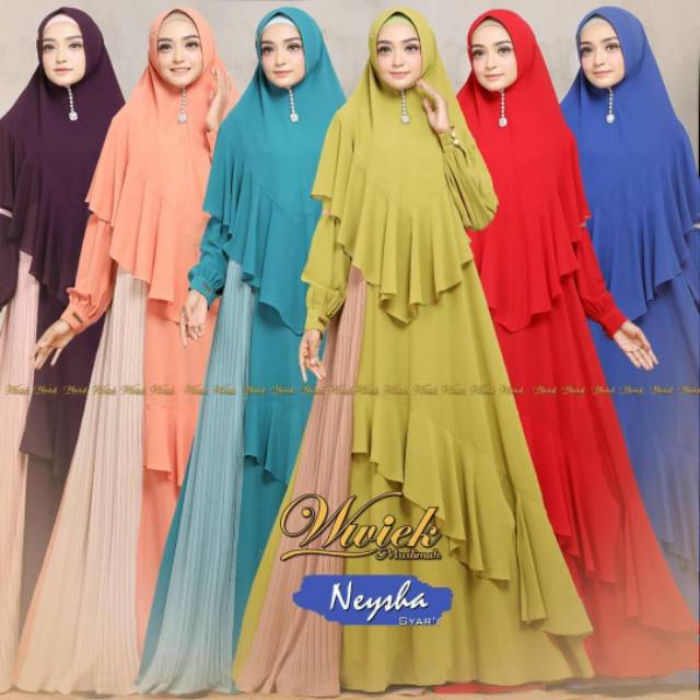 Gamis Set Khimar Neysha Series Original | Wwiek Muslimah