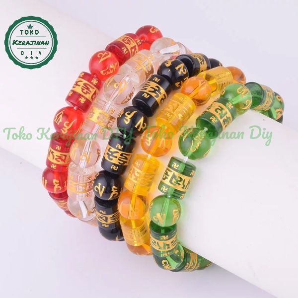 Gelang Batu Mantra Tibet Tabung Gelang Keberuntungan