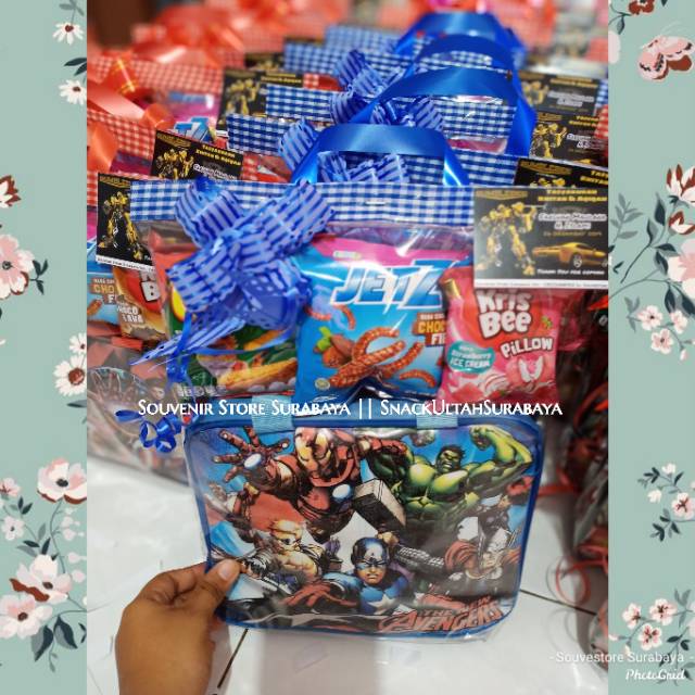 Murah !!! Souvenir Tas Ulang Tahun / Snack Ultah Surabaya / Souvenir Snack Ulang Tahun Anak