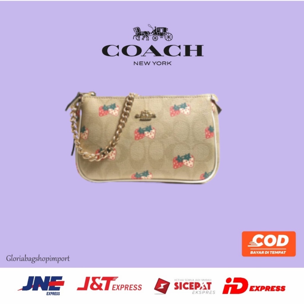 Tas COACH Top Handle Signature With Strawberry Print