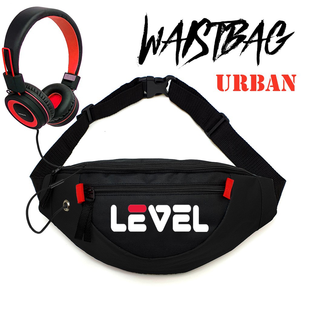 TAS LEVEL WAISTBAG URBAN VILA DISTRO TERBARU STYLE KOREA