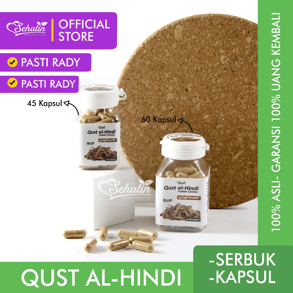 Sehatin Quts Alhindi Asli Qust Al Hindi Qist Hindi Kayu India Original Bubuk Kapsul Qust Hindi
