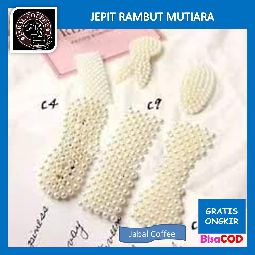 Jepit Rambut Korea Warna Putih / Jepit Rambut Mutiara / Jepit Rambut Style Korea / Hair Clip