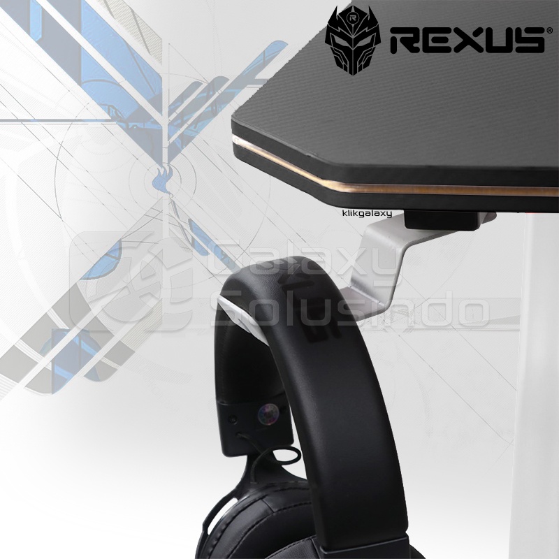 Rexus DIRA RGB Gaming Desk - Black White