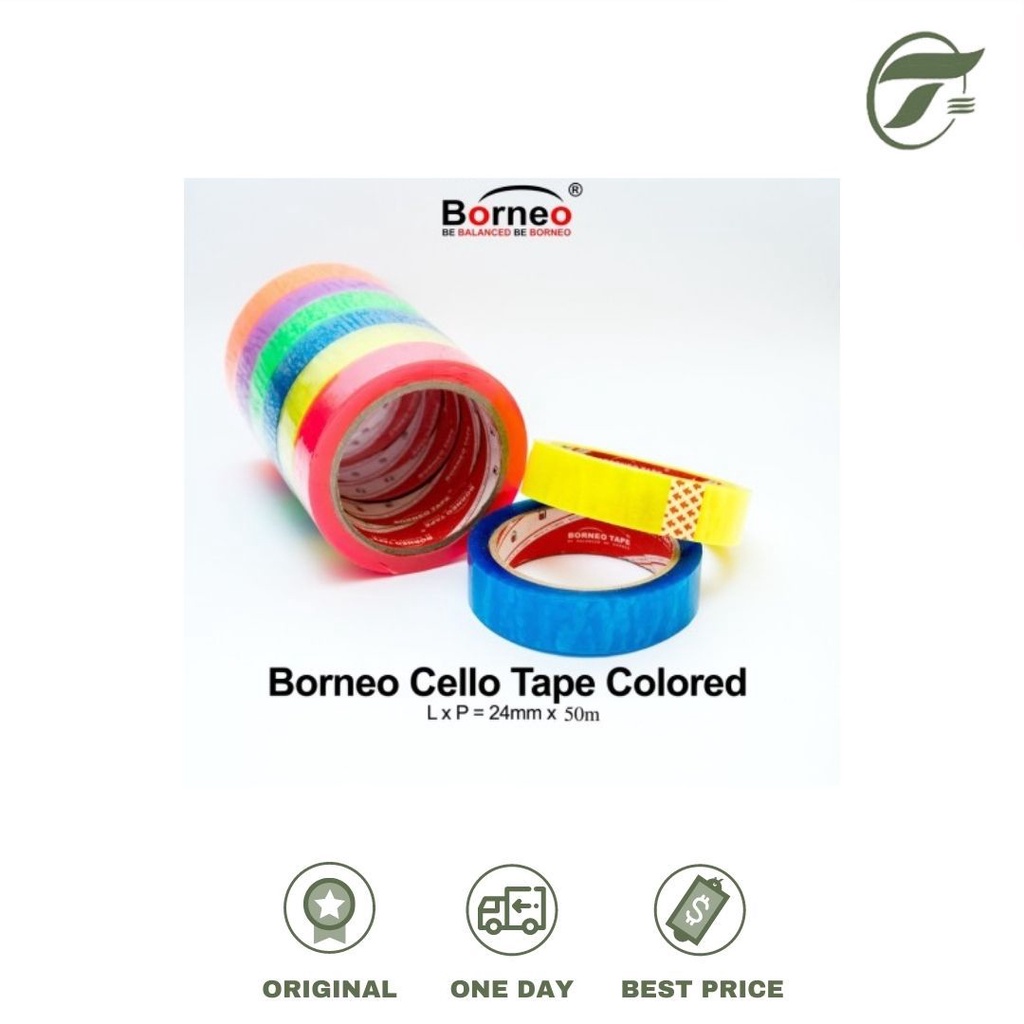 

ISOLASI COLOR 1" (24MMX50M) BORNEO TAPE