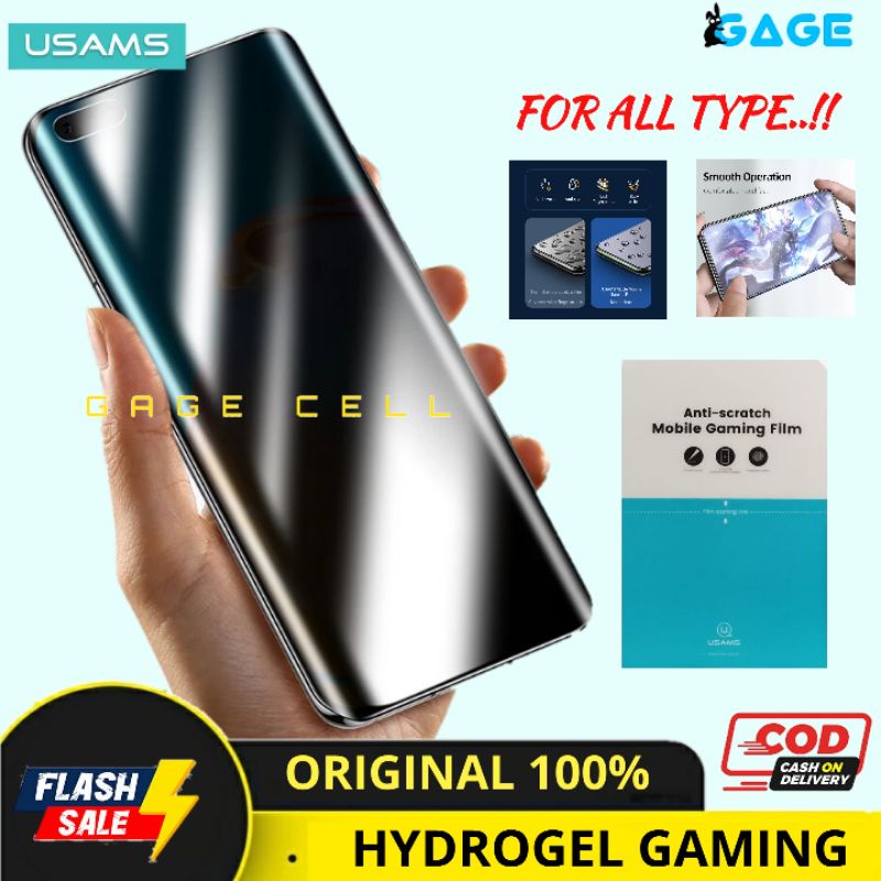 USAMS HYDROGEL GAMING ANTI GORES GLARE MATTE ALL TYPE HP ORIGINAL