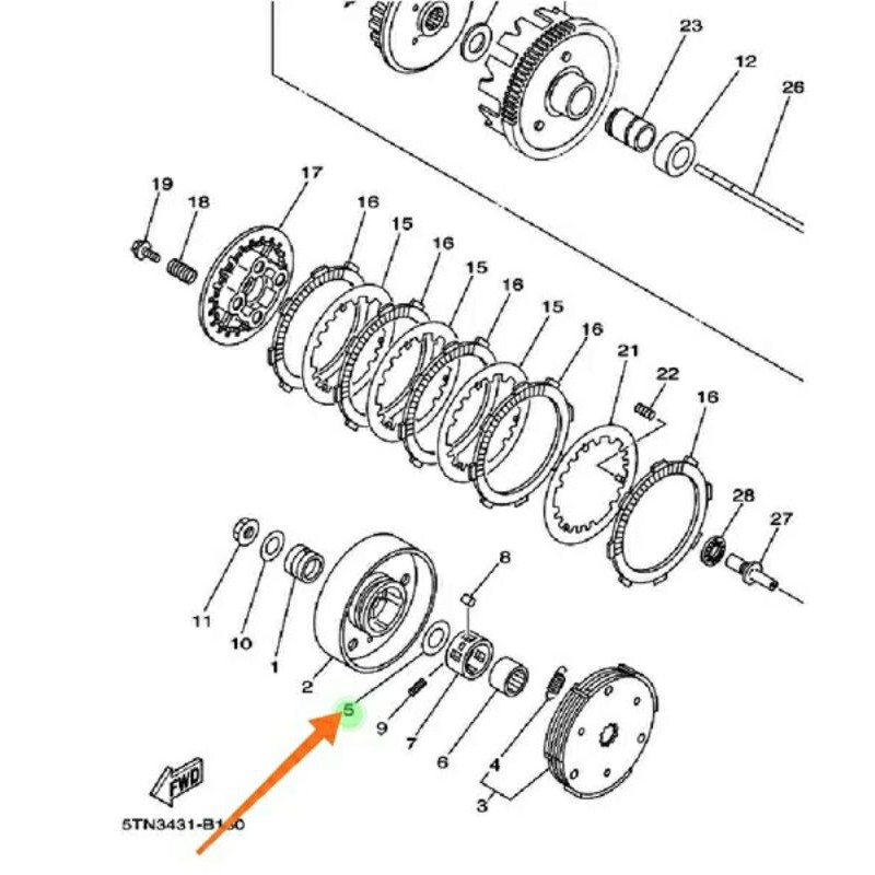 ring mangkok otomatis cage kopling  vega zr rr force fi jupiter z z1 115 robot 90201-167p7