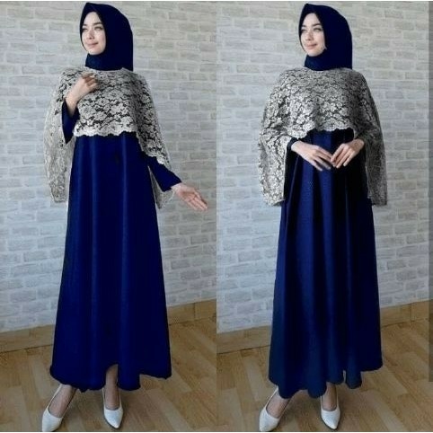 Terbaru GAMIS PESTA BROKAT / BAJU MUSLIM WANITA / JUBAH GAMIS MODERN berkualitas