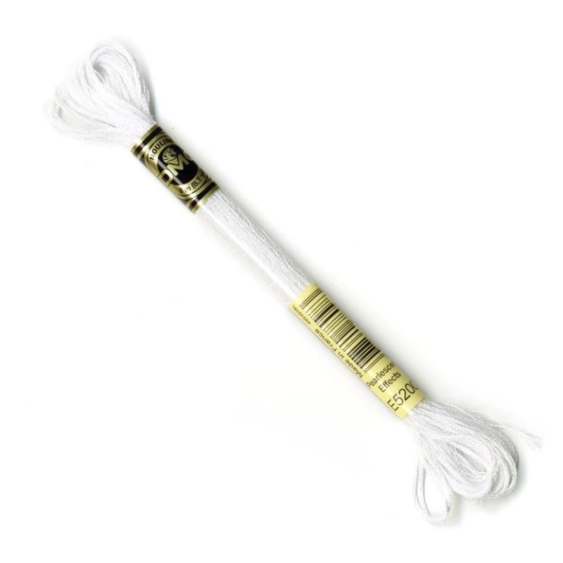 Benang Sulam DMC Light Effects Art 317 - E5200 - White Putih Pearlescents Metallic
