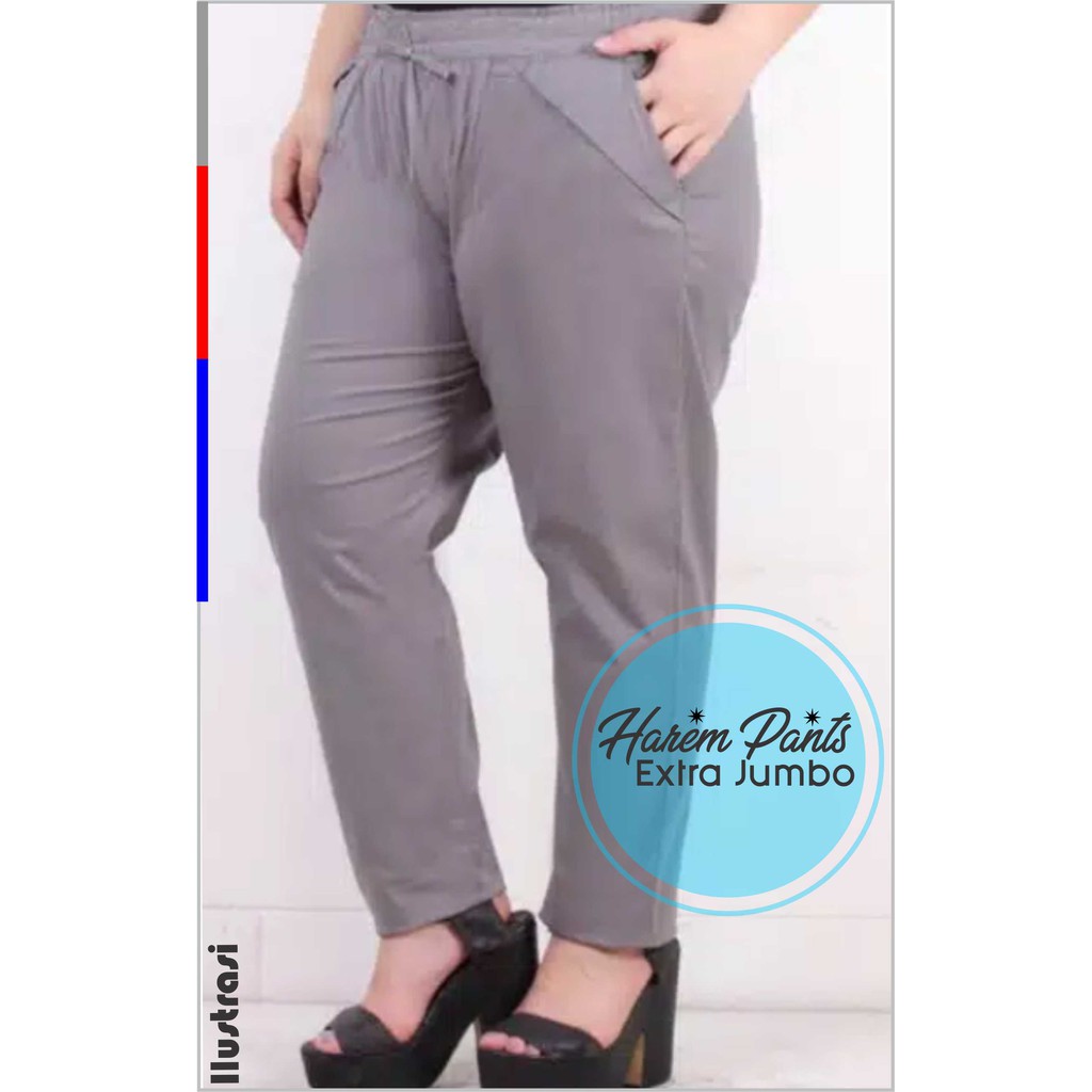 (BIG SIZE) BAGGY PANTS PREMIUM / CELANA KERJA CASUAL / HAREM PANTS