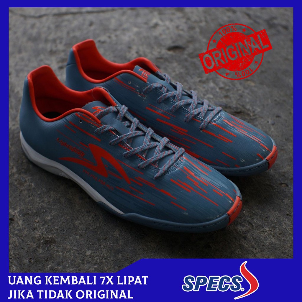 Sepatu Futsal Specs Accelerator Lightspeed Reborn IN – Van Deusen Blue/Flame 401189 Original