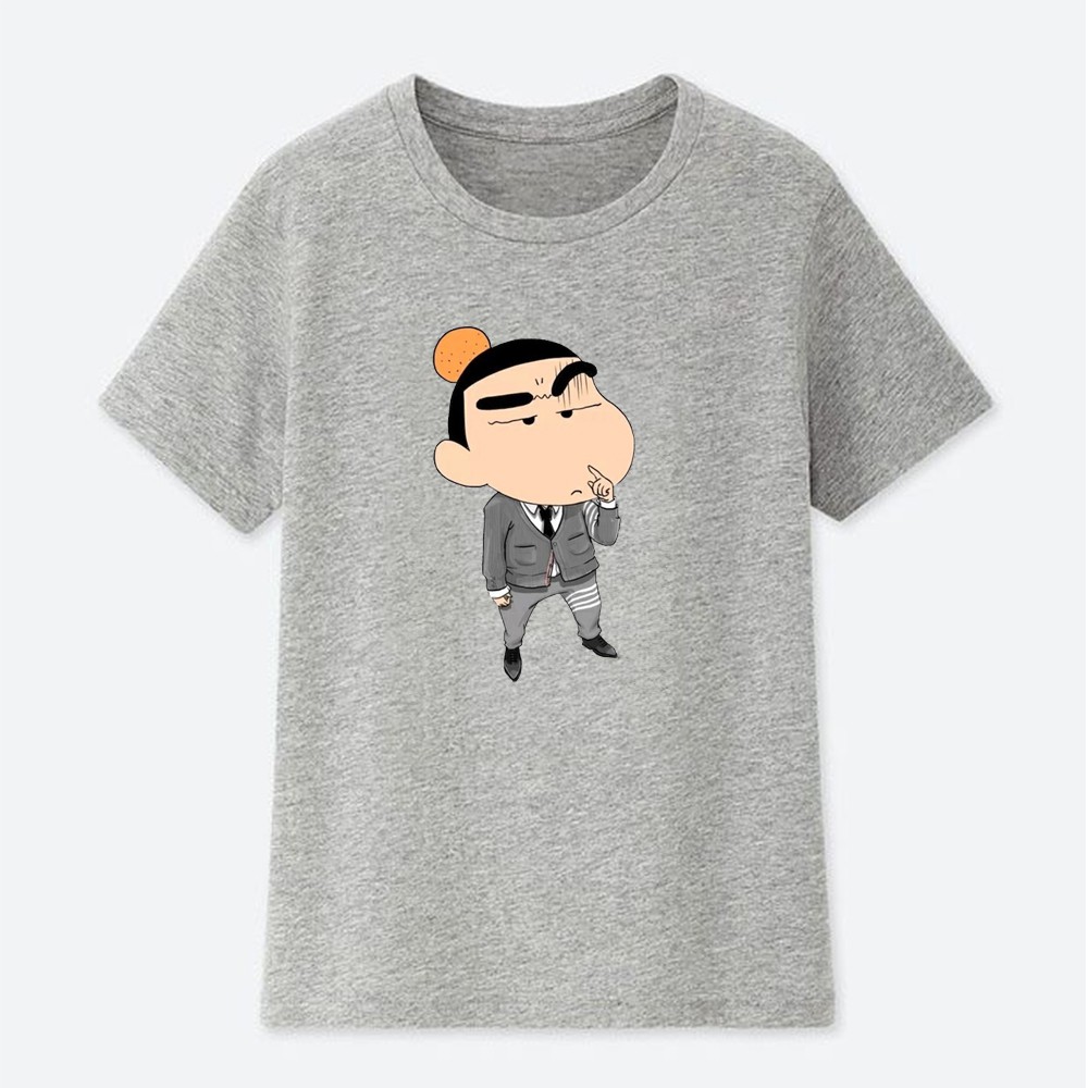 KAOS T-SHIRT ANAK TANGAN PENDEK - SHINCHAN THOM BROWN PREMIUM QUALITY