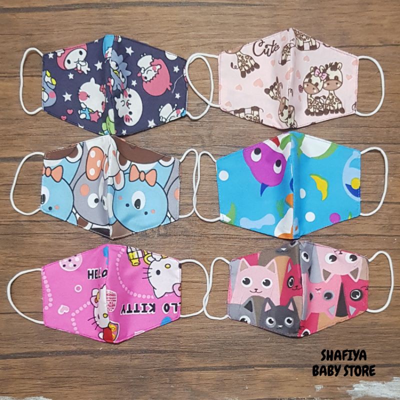 Masker Anak 2ply Motif