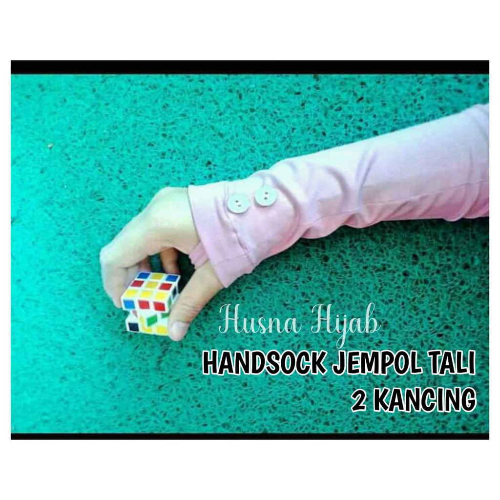 [BRAND HUSNA HIJAB] Handsock Jempol Tali 2 Kancing / Handsock Kancing